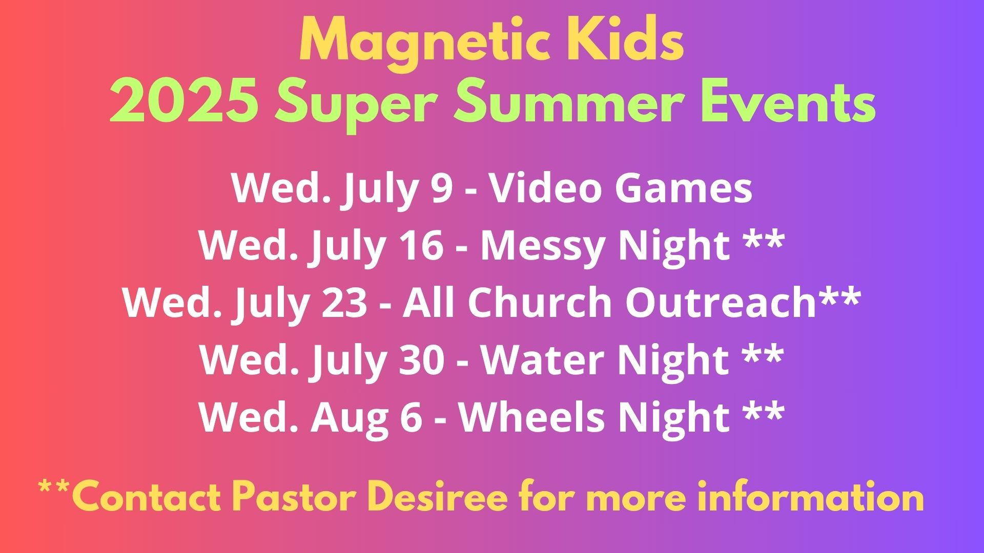 Kidmin Summer