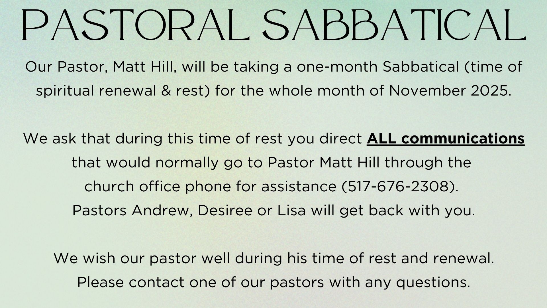 Sabbatical