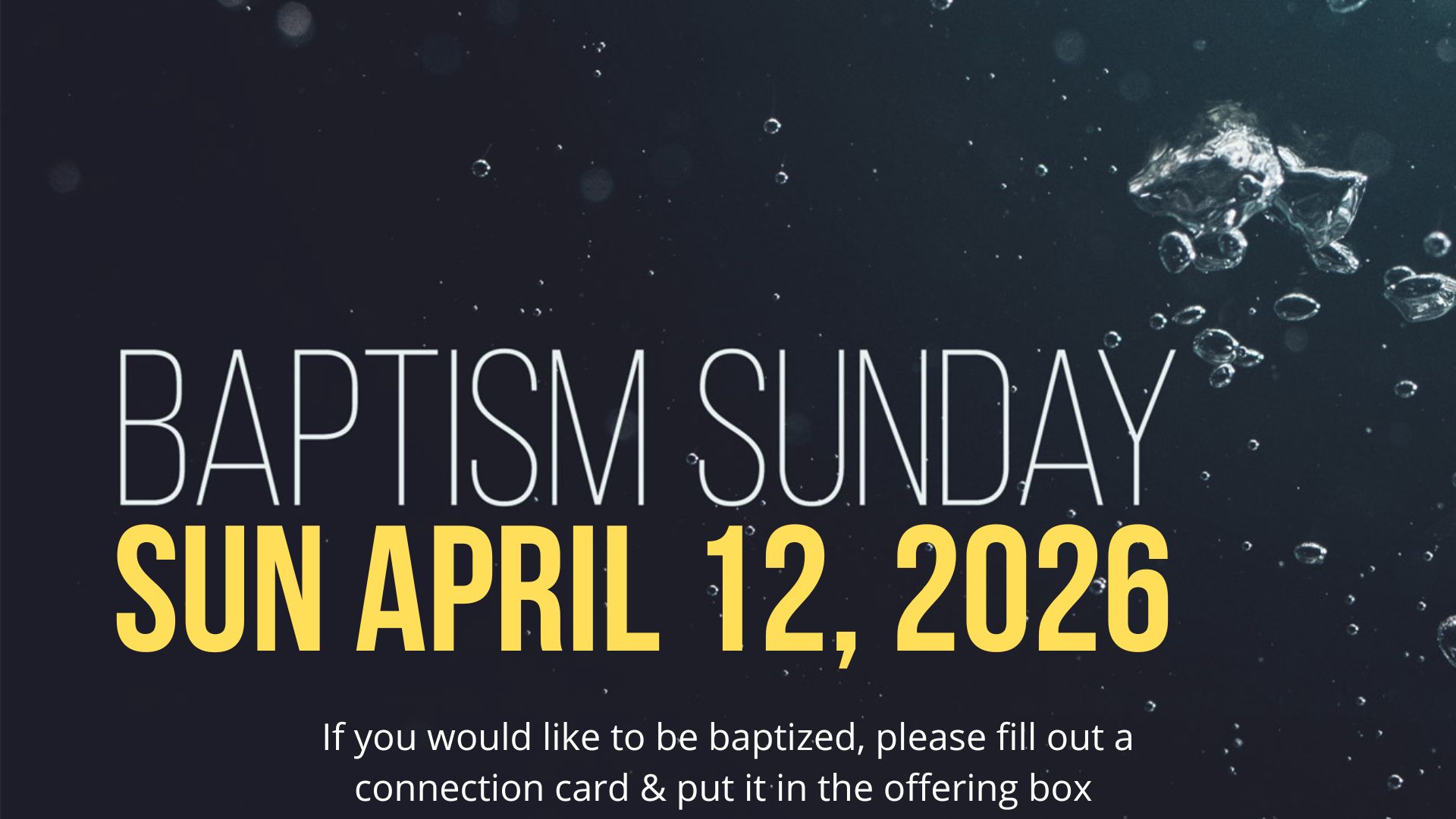 Baptism Sunday