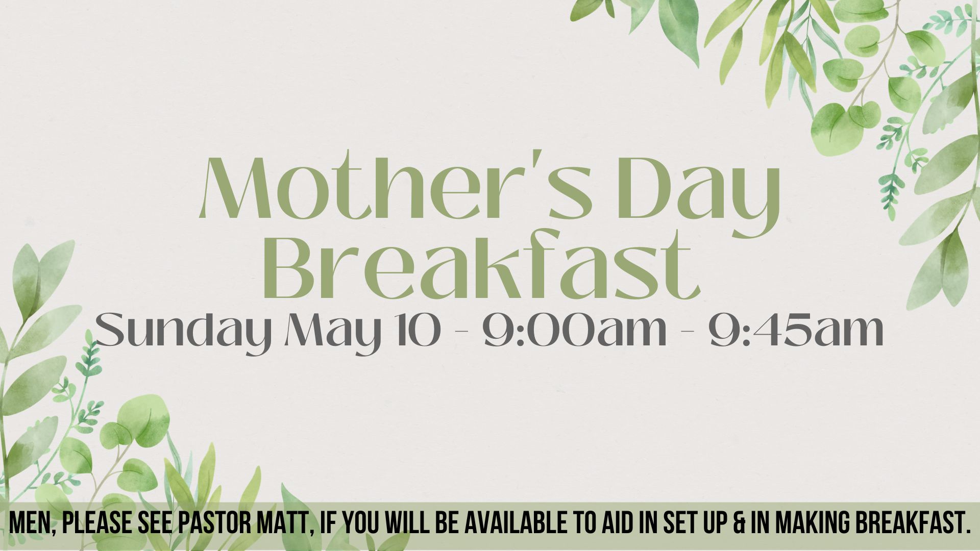 mothers day breakfast