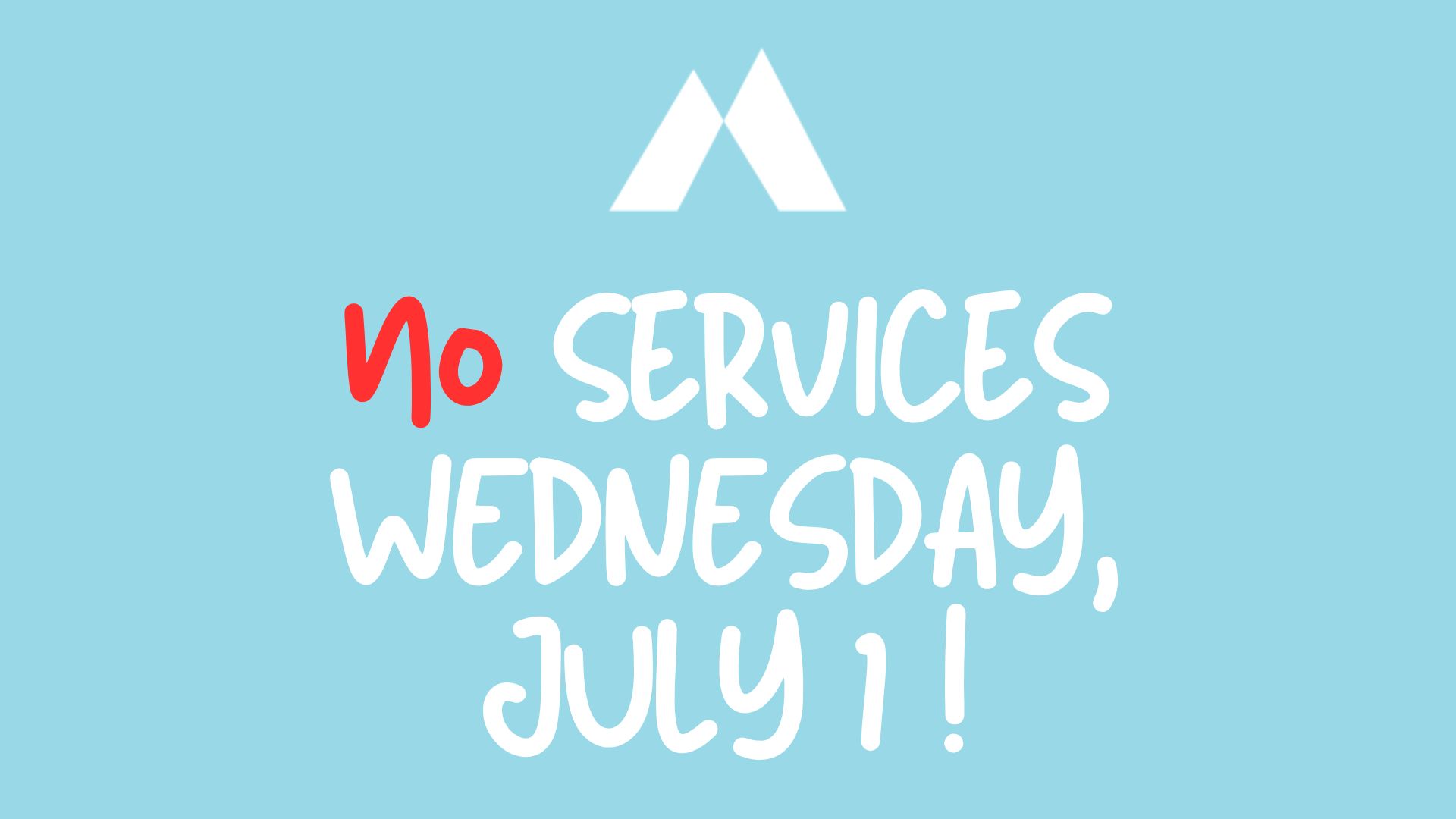 No wednesday service
